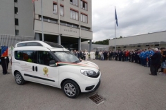 CRONACA BRESCIA VIA BOTTICELLI QUESTURA MESSA E CONSEGNA MEZZO PER TRASPORTO DISABILI E ANZIANI ALLA ONLUS DI AMATRICE PER CAPRETTI 06-10-2018 MARCO ORTOGNI NEW EDEN GROUP